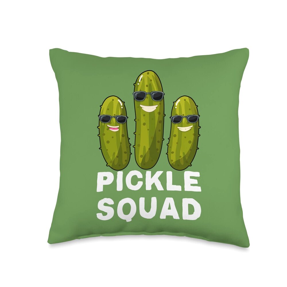 1908 Pickle Squad Vegan Dill Pickle Costume Adult Pickle Squad Throw Pillow